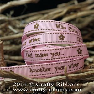 Spring Owl Ribbon - Who gives a HOOT Pink